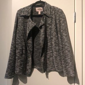 Grey knit tweed jacket